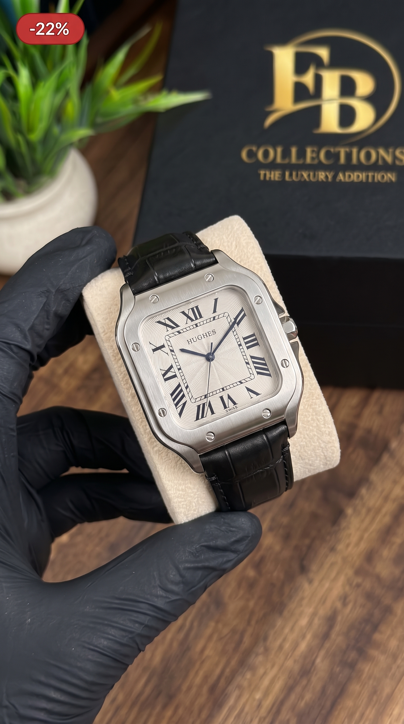 Hughes Leather Strap Swiss Made available online in Pakistan at FB Collections